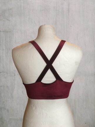 Bralette „Eva“ Samt - bordeaux
