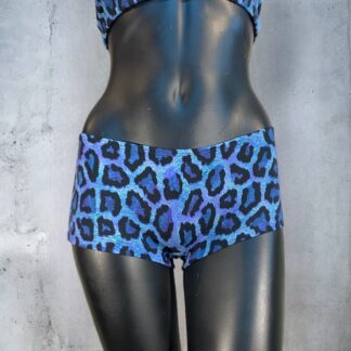 High Waist Hipster „Olga“ - Leo blau