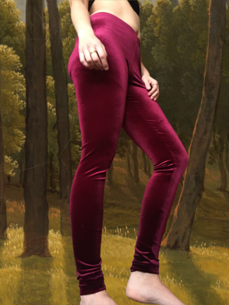 Leggings Samt - bordeaux