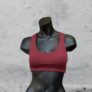 Bralette „Tina“ Baumwolljersey - bordeaux