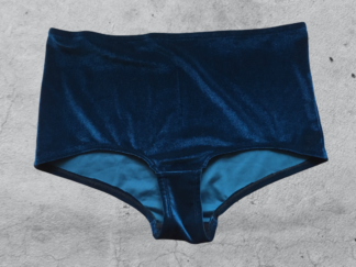 Curvy Slip „Miss Mukki“ Samt - petrol